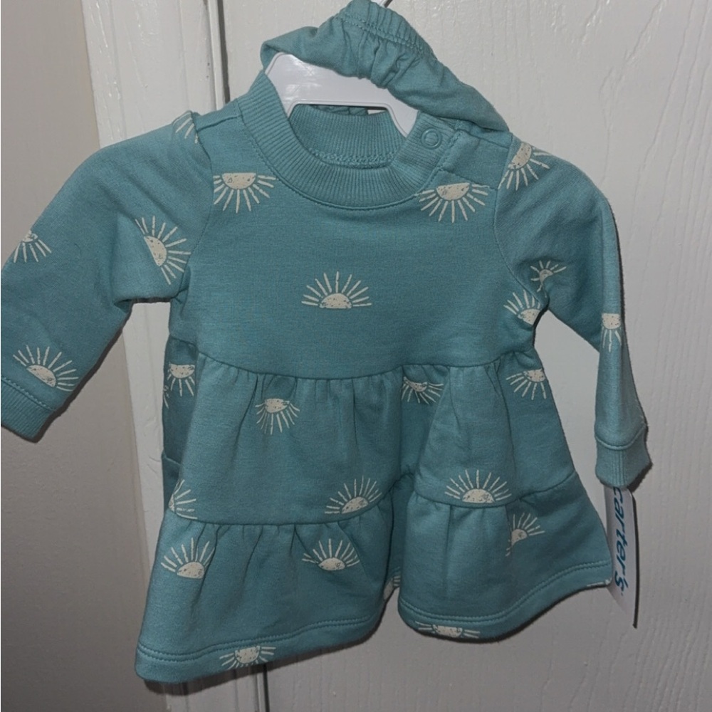 Carter's Teal and White Sunshine Long Sleeve Shirt